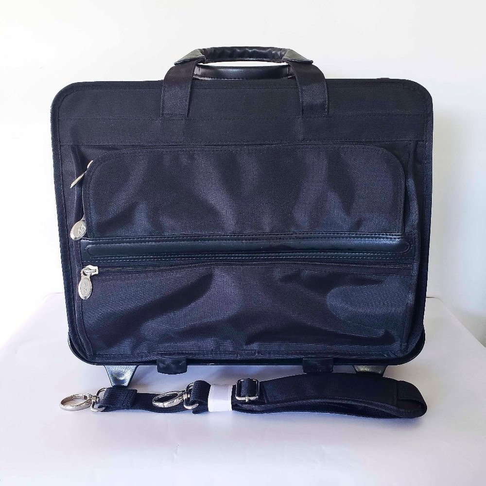 McKlein Franklin 17" Nylon Detachable Wheeled Laptop Briefcase